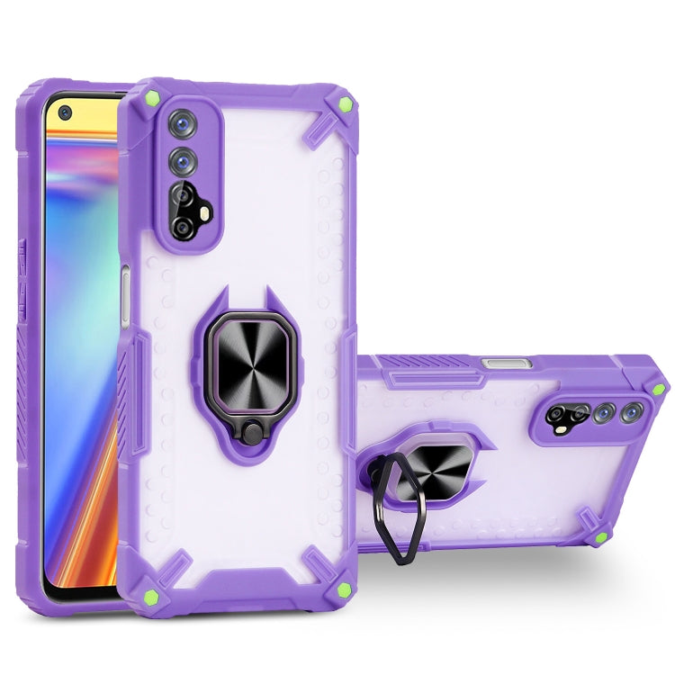 Matte TPU + PC Magnetic Shockproof Case with Ring Holder For OPPO Realme 7