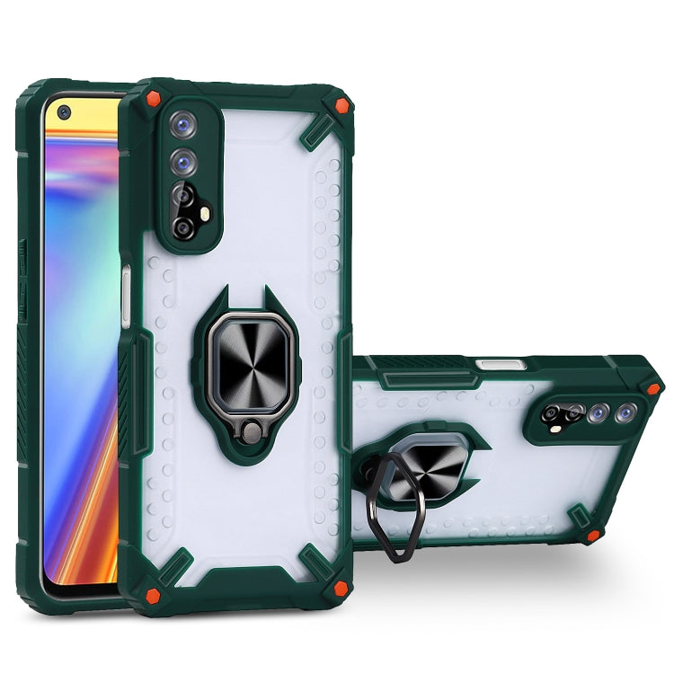 Matte TPU + PC Magnetic Shockproof Case with Ring Holder For OPPO Realme 7