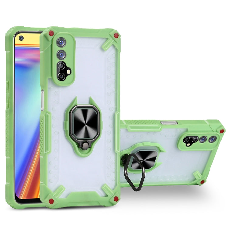 Matte TPU + PC Magnetic Shockproof Case with Ring Holder For OPPO Realme 7