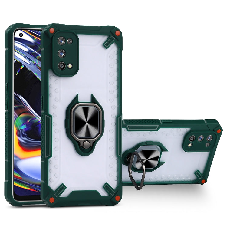 Matte TPU + PC Magnetic Shockproof Case with Ring Holder For OPPO Realme 7 Pro