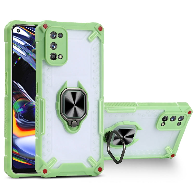 Matte TPU + PC Magnetic Shockproof Case with Ring Holder For OPPO Realme 7 Pro