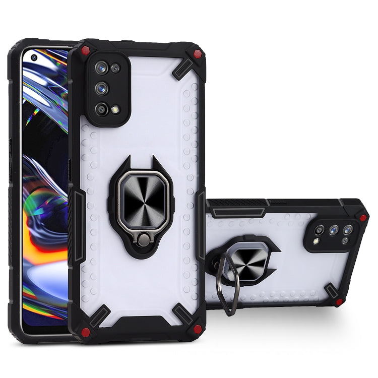 Matte TPU + PC Magnetic Shockproof Case with Ring Holder For OPPO Realme 7 Pro