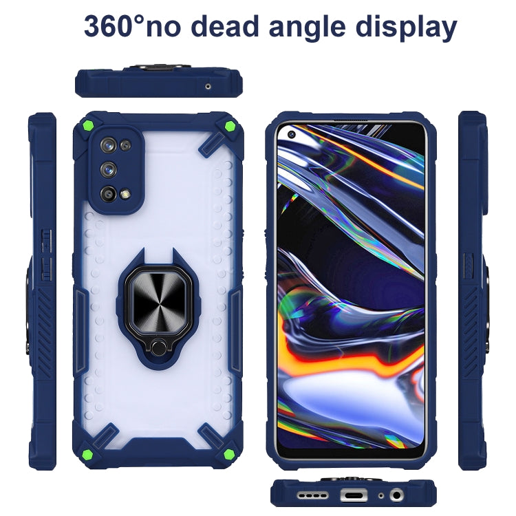 Matte TPU + PC Magnetic Shockproof Case with Ring Holder For OPPO Realme 7 Pro