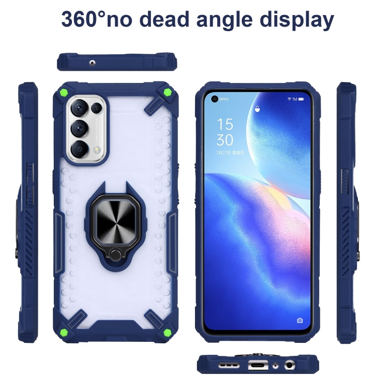 Matte TPU + PC Magnetic Shockproof Case with Ring Holder For OPPO Reno5