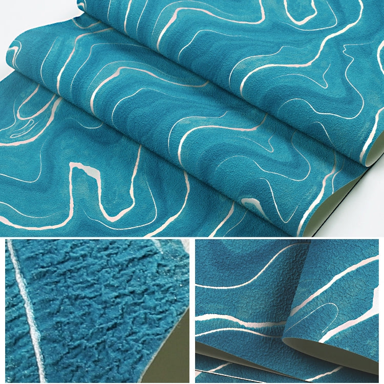 Wavy Texture Deerskin Velvet Wallpaper Home Bedroom Wall Paper, Size:53x950cm