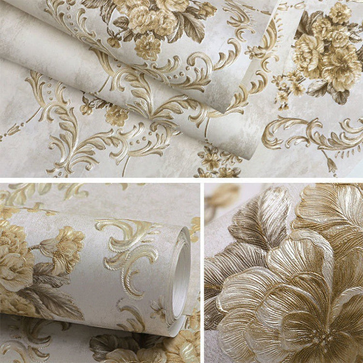 3D Fine-pressed Texture Damascus Wallpapers Household Non-woven Wallpaper, Size:0.53x10m