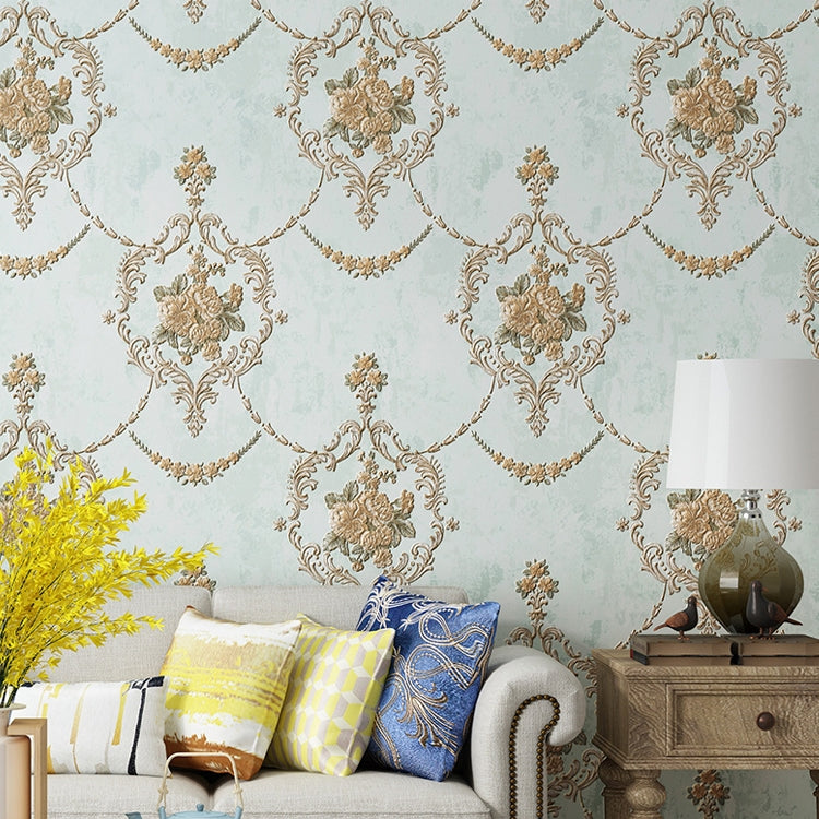 3D Fine-pressed Texture Damascus Wallpapers Household Non-woven Wallpaper, Size:0.53x10m