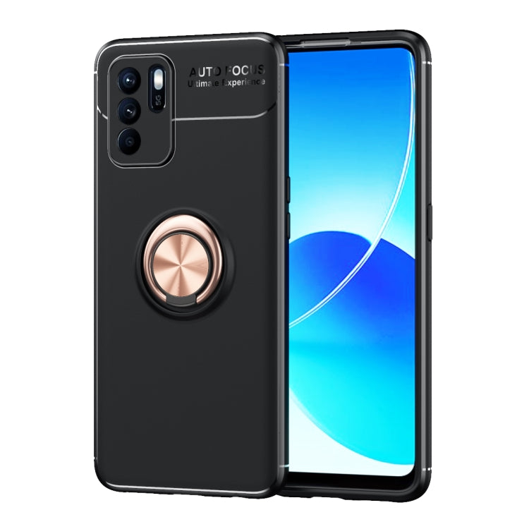 For OPPO Reno6 Z Metal Ring Holder 360 Degree Rotating TPU Case