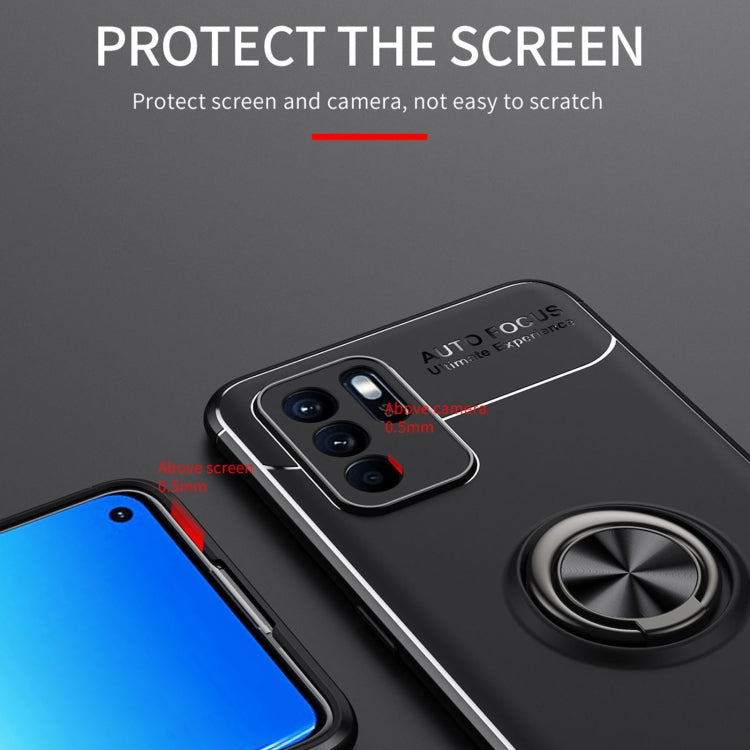 For OPPO Reno6 Z Metal Ring Holder 360 Degree Rotating TPU Case