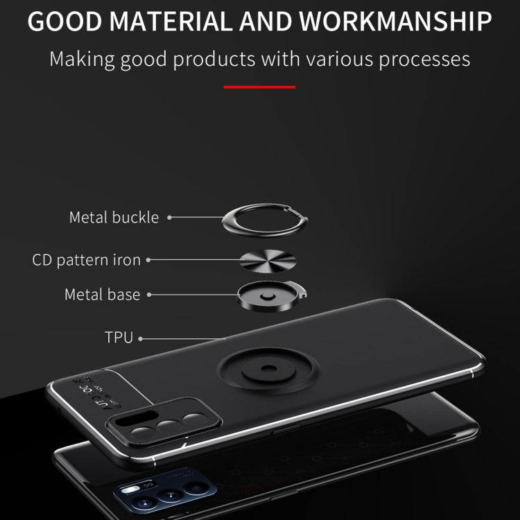 For OPPO Reno6 Z Metal Ring Holder 360 Degree Rotating TPU Case