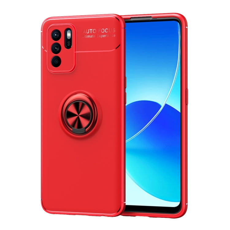 For OPPO Reno6 Z Metal Ring Holder 360 Degree Rotating TPU Case