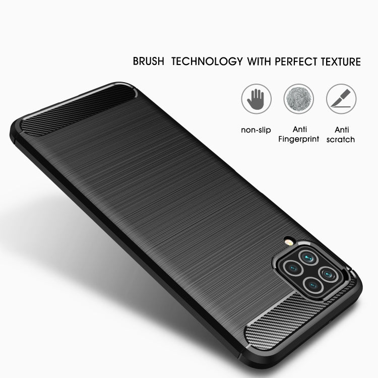 Brushed Texture Carbon Fiber TPU Case For Samsung Galaxy M32 International Version