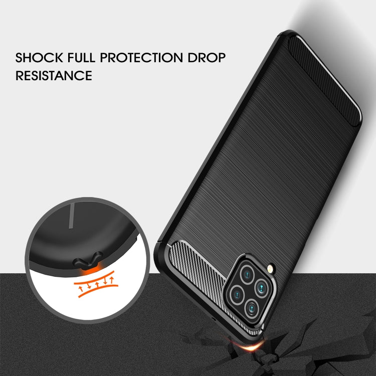 Brushed Texture Carbon Fiber TPU Case For Samsung Galaxy M32 International Version