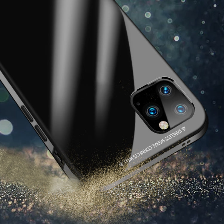 For iPhone 11 SULADA Metal Frame Toughened Glass Protective Case
