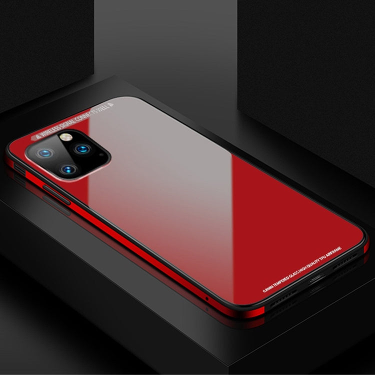 For iPhone 11 SULADA Metal Frame Toughened Glass Protective Case