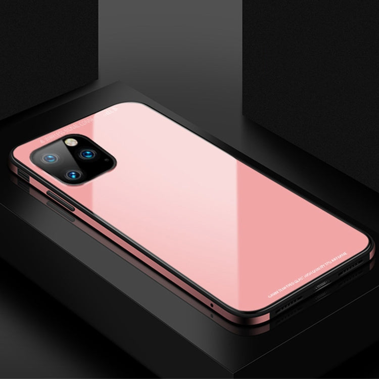 For iPhone 11 SULADA Metal Frame Toughened Glass Protective Case