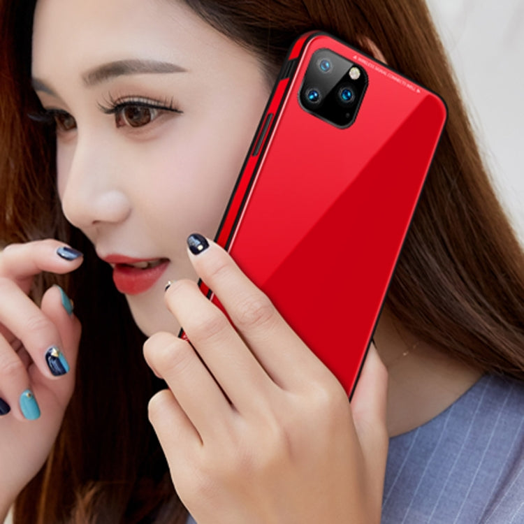 For iPhone 11 SULADA Metal Frame Toughened Glass Protective Case