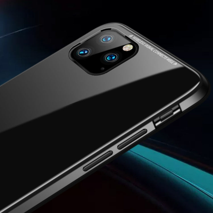 For iPhone 11 Pro Max SULADA Metal Frame Toughened Glass Protective Case