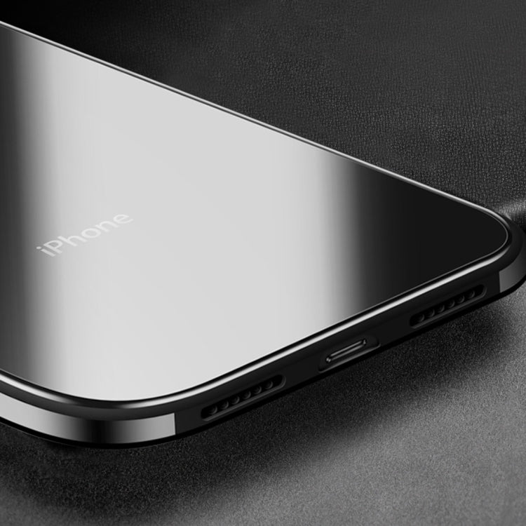 For iPhone 11 Pro Max SULADA Metal Frame Toughened Glass Protective Case