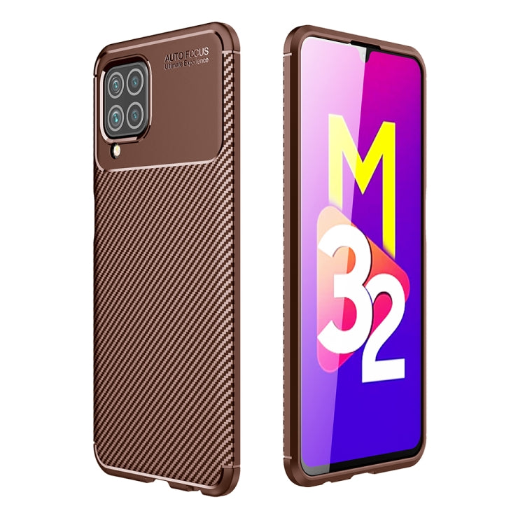 Carbon Fiber Texture Shockproof TPU Case For Samsung Galaxy M32 International Version