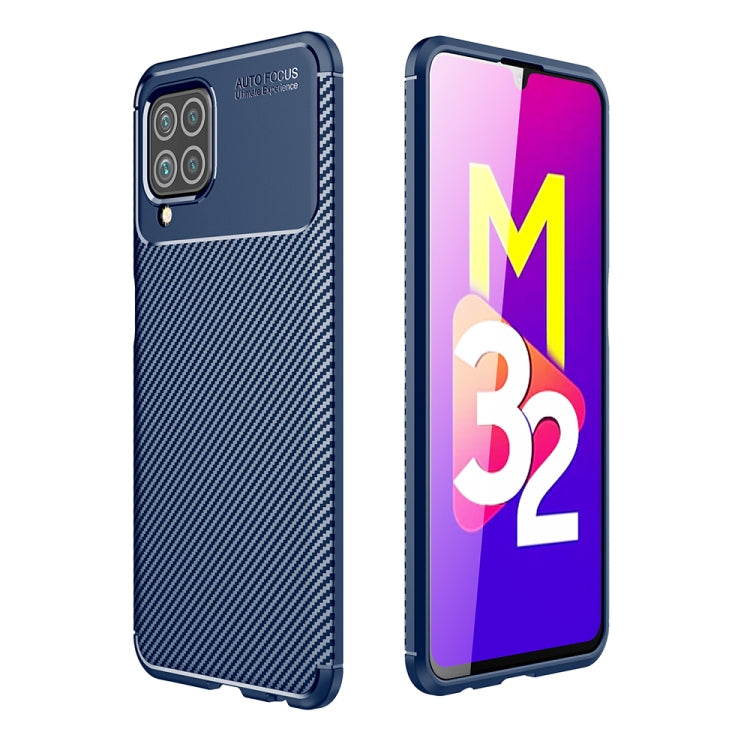 Carbon Fiber Texture Shockproof TPU Case For Samsung Galaxy M32 International Version