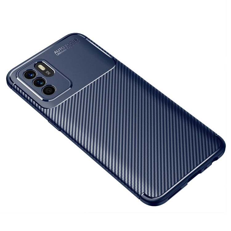 Carbon Fiber Texture Shockproof TPU Case For OPPO Reno6 Z