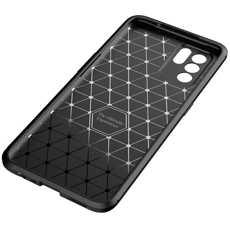 Carbon Fiber Texture Shockproof TPU Case For OPPO Reno6 Z