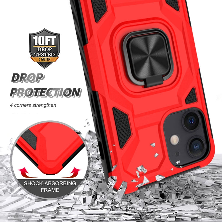 For iPhone 12 mini Knight Cool Series PC + TPU Shockproof Case with Magnetic Ring Holder