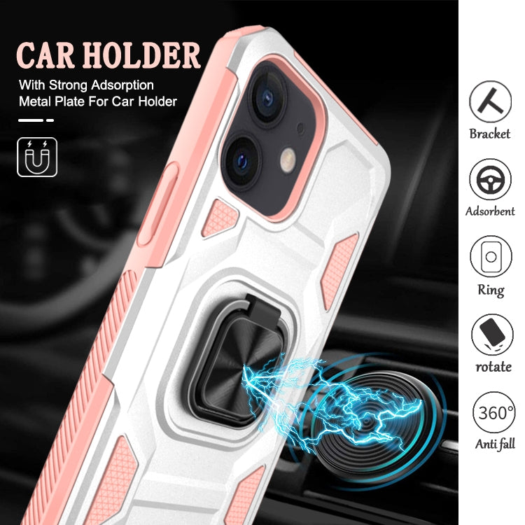 For iPhone 12 mini Knight Cool Series PC + TPU Shockproof Case with Magnetic Ring Holder