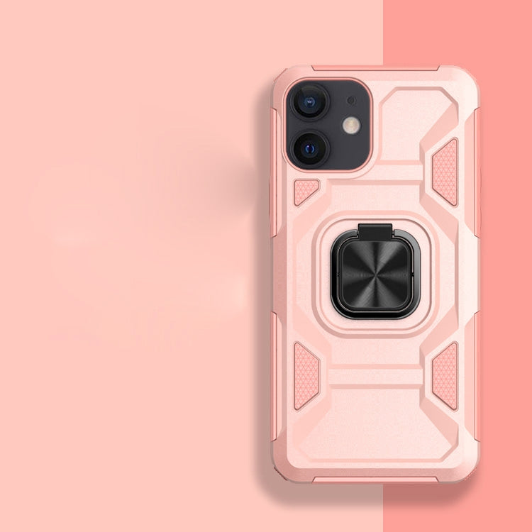 For iPhone 12 mini Knight Cool Series PC + TPU Shockproof Case with Magnetic Ring Holder
