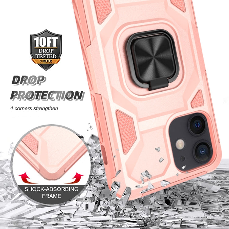 For iPhone 12 mini Knight Cool Series PC + TPU Shockproof Case with Magnetic Ring Holder
