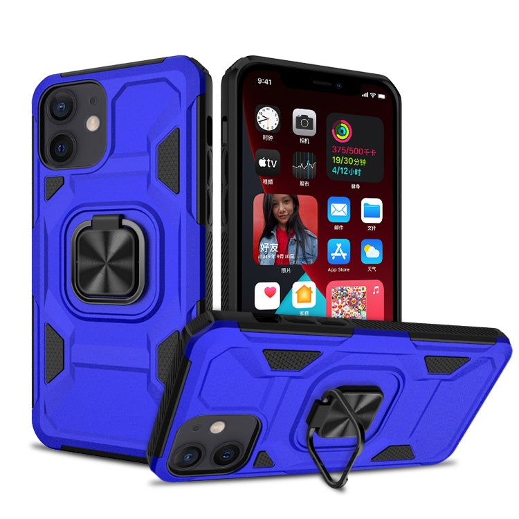 For iPhone 12 mini Knight Cool Series PC + TPU Shockproof Case with Magnetic Ring Holder