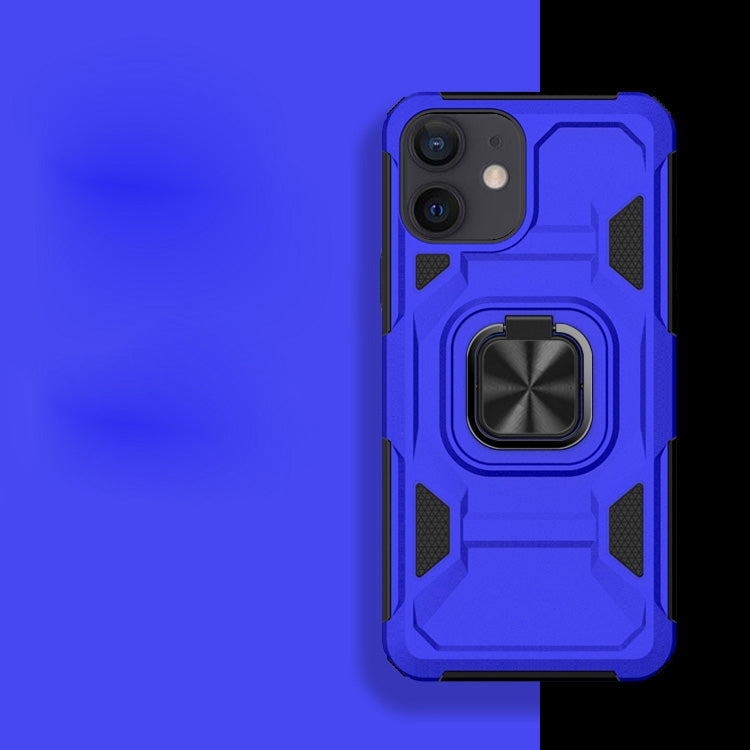 For iPhone 12 mini Knight Cool Series PC + TPU Shockproof Case with Magnetic Ring Holder