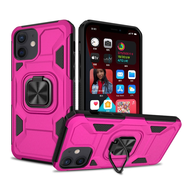 For iPhone 12 mini Knight Cool Series PC + TPU Shockproof Case with Magnetic Ring Holder