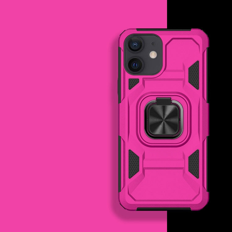 For iPhone 12 mini Knight Cool Series PC + TPU Shockproof Case with Magnetic Ring Holder