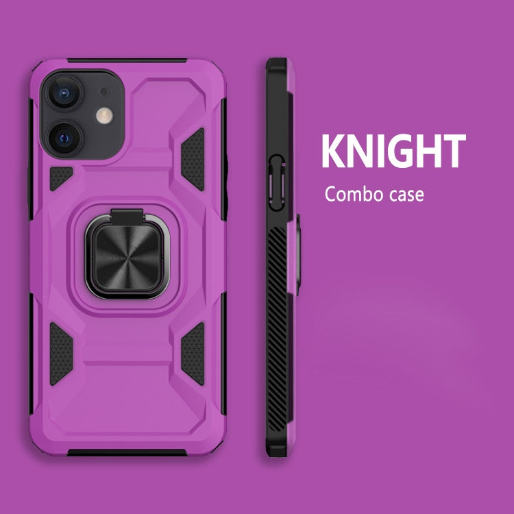 For iPhone 12 mini Knight Cool Series PC + TPU Shockproof Case with Magnetic Ring Holder