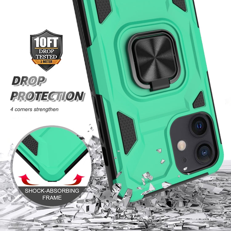 For iPhone 12 mini Knight Cool Series PC + TPU Shockproof Case with Magnetic Ring Holder