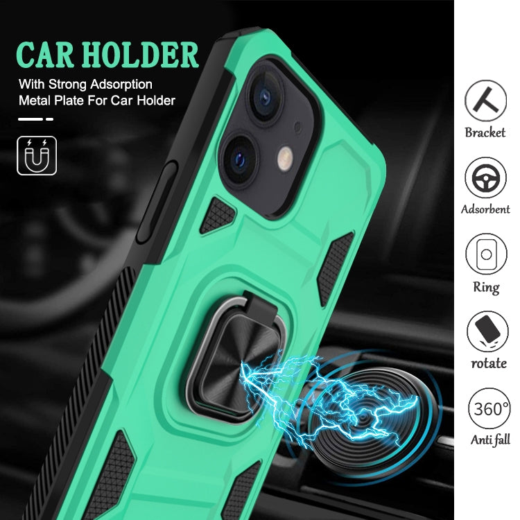 For iPhone 12 mini Knight Cool Series PC + TPU Shockproof Case with Magnetic Ring Holder