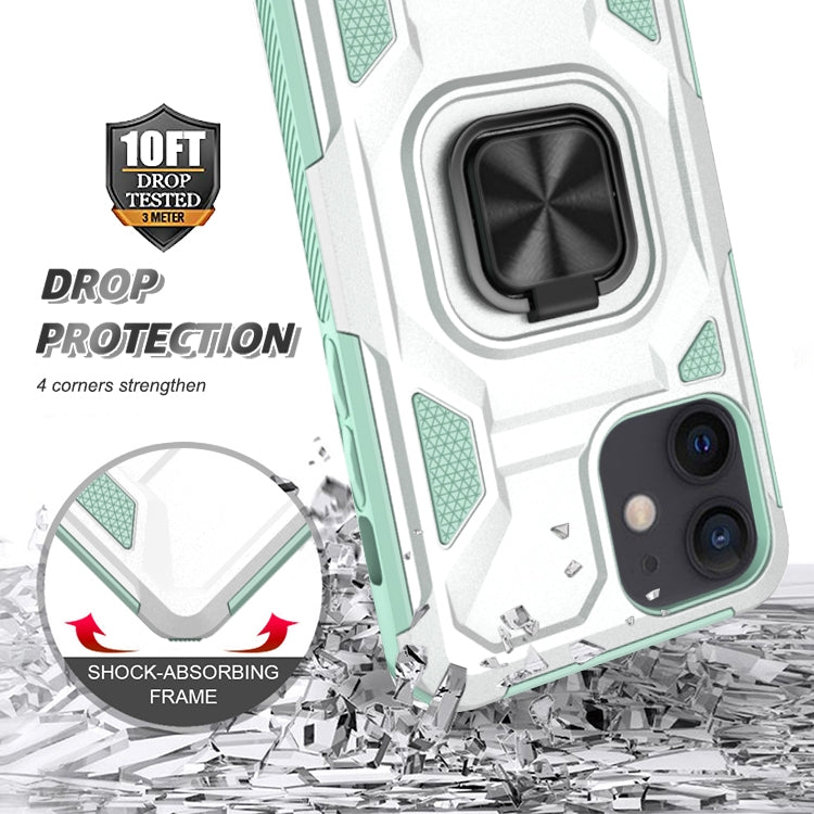 For iPhone 12 mini Knight Cool Series PC + TPU Shockproof Case with Magnetic Ring Holder
