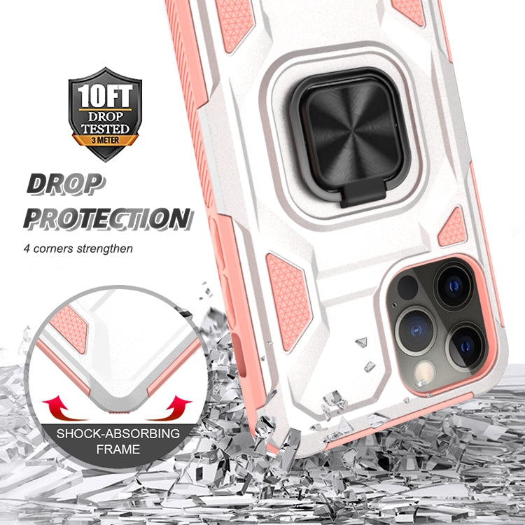For iPhone 12 / 12 Pro Knight Cool Series PC + TPU Shockproof Case with Magnetic Ring Holder