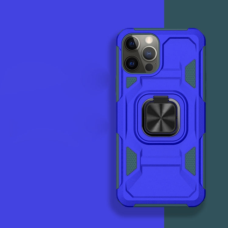 For iPhone 12 / 12 Pro Knight Cool Series PC + TPU Shockproof Case with Magnetic Ring Holder