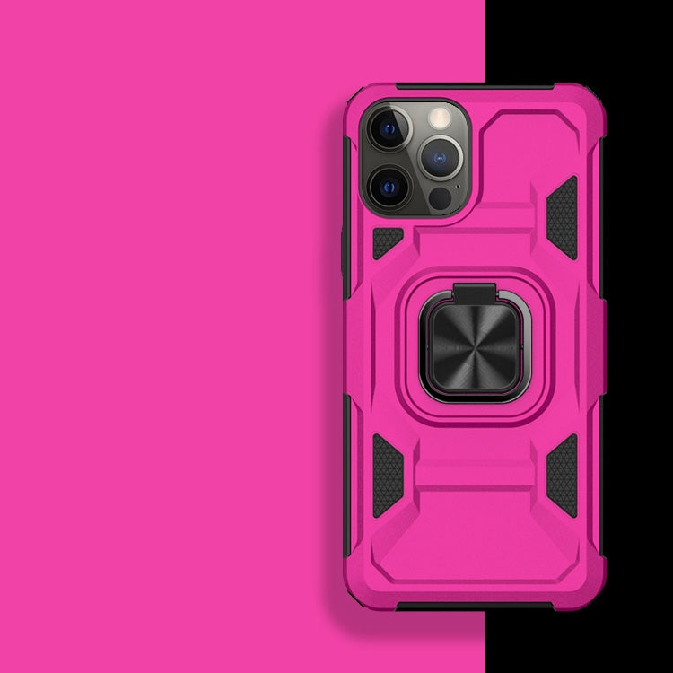 For iPhone 12 / 12 Pro Knight Cool Series PC + TPU Shockproof Case with Magnetic Ring Holder