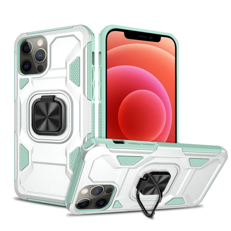 For iPhone 12 / 12 Pro Knight Cool Series PC + TPU Shockproof Case with Magnetic Ring Holder