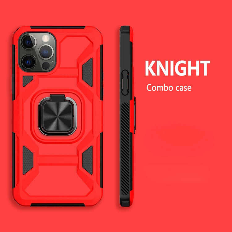 For iPhone 13 mini Knight Cool Series PC + TPU Shockproof Case with Magnetic Ring Holder For iPhone 12 Pro Max