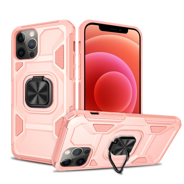 For iPhone 13 mini Knight Cool Series PC + TPU Shockproof Case with Magnetic Ring Holder For iPhone 12 Pro Max