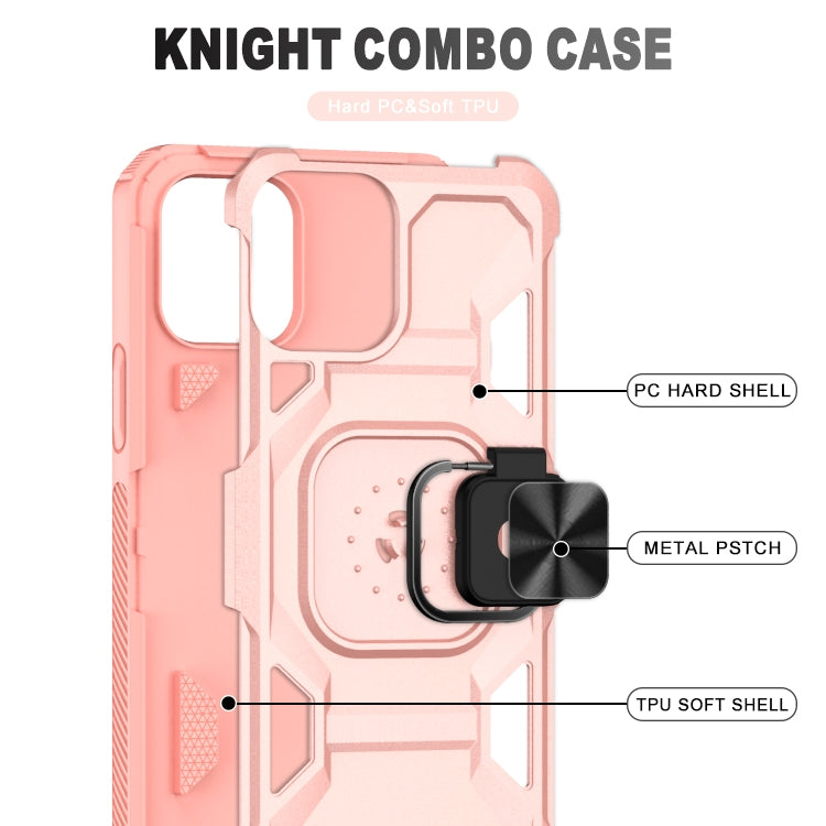 For iPhone 13 mini Knight Cool Series PC + TPU Shockproof Case with Magnetic Ring Holder For iPhone 12 Pro Max