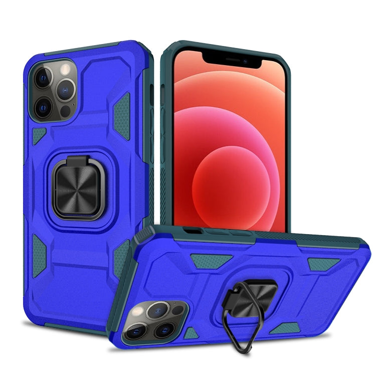 For iPhone 13 mini Knight Cool Series PC + TPU Shockproof Case with Magnetic Ring Holder For iPhone 12 Pro Max