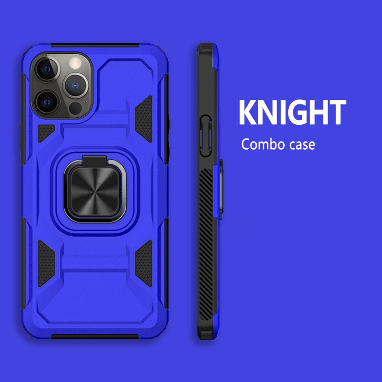 For iPhone 13 mini Knight Cool Series PC + TPU Shockproof Case with Magnetic Ring Holder For iPhone 12 Pro Max