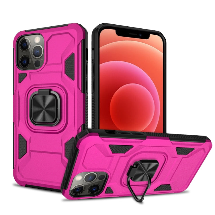For iPhone 13 mini Knight Cool Series PC + TPU Shockproof Case with Magnetic Ring Holder For iPhone 12 Pro Max
