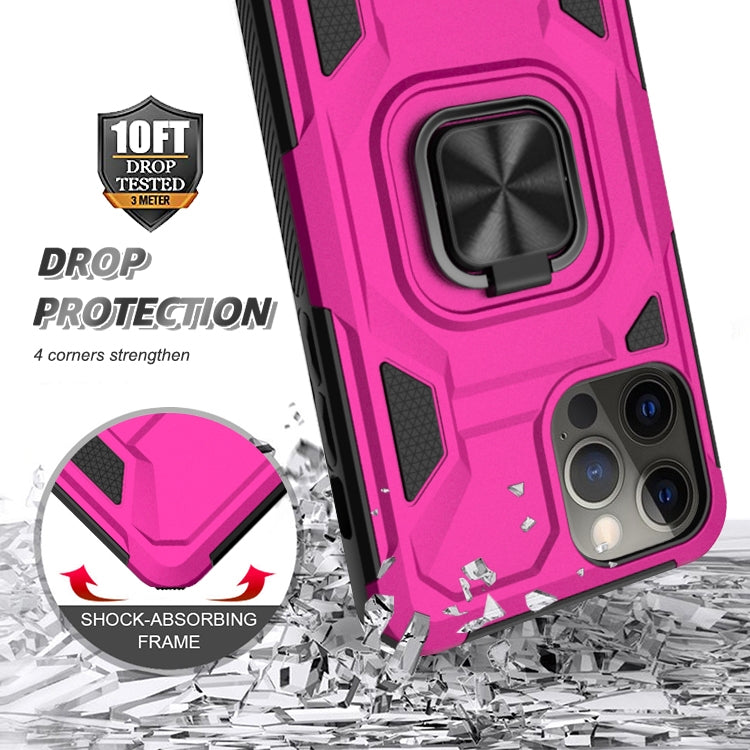 For iPhone 13 mini Knight Cool Series PC + TPU Shockproof Case with Magnetic Ring Holder For iPhone 12 Pro Max